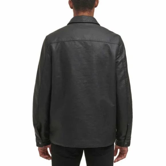 Men's Faux Leather Jacket - Black‎ Levi's - Picture 10 of 10